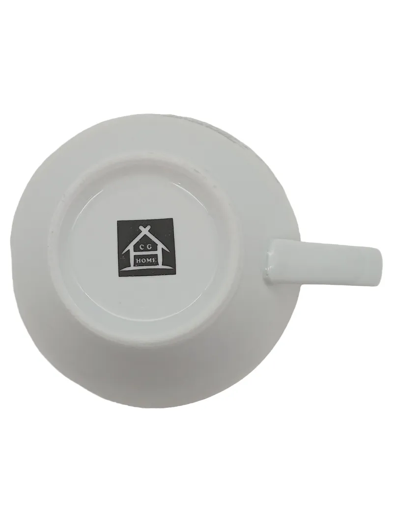 Porzellan Tasse Weiß Klassisch Cuisine 300ml CG Home Kaffeetasse 2