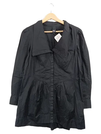 Best Connections Damen Hemdbluse Schwarz Gr. 42 Baumwolle Klassisch