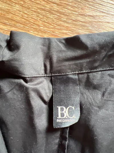 Best Connections Damen Hemdbluse Schwarz Gr. 42 Baumwolle Klassisch