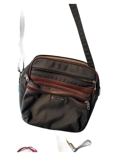 Samsonite Umhängetasche Herren Schwarz Casual Polyester 25x27cm