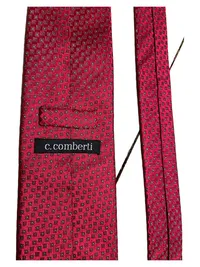 C. Comberti Krawatte Herren Seide Rot Geometrisch Business 150x8 cm 1