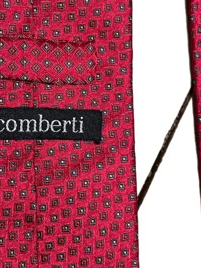 C. Comberti Krawatte Herren Seide Rot Geometrisch Business 150x8 cm 3