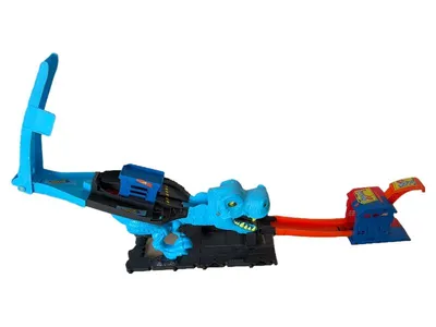 Hot Wheels Autorennbahn Dinosaurier T-Rex HKX42 Spielzeugauto Bahn