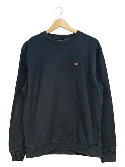 Napapijri Herren Sweatshirt Pullover Schwarz Gr. M Baumwolle Logo