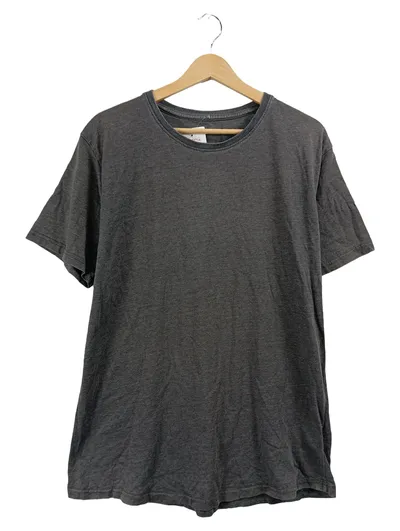 DEF Herren T-Shirt Gr. L Grau Basic Kurzarm 50% Baumwolle 50% Polyester