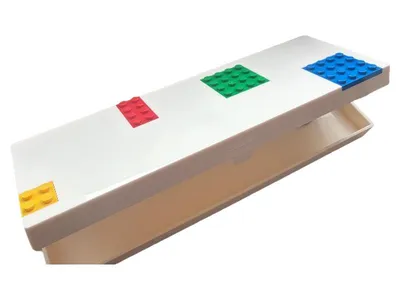 LEGO Aufbewahrungsbox mit LEGO Steinen Weiß 21x7x3 cm Kunststoff