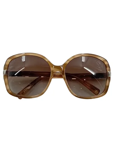 Max Mara Damen Sonnenbrille Braun Kunststoff Elegant