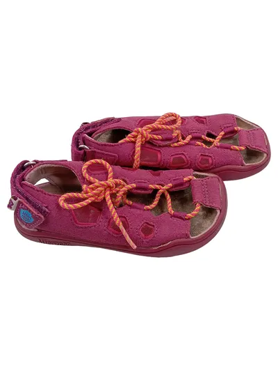 Affenzahn Outdoorsandalen Mädchen Gr. 25 Pink Wildleder Schnürung