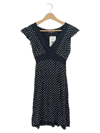 Duesenberg Sommerkleid Polka Dot Damen Gr. M Schwarz Weiß Retro