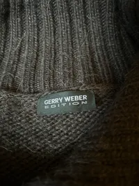 Gerry Weber Edition Strickjacke Damen Gr. 40 Zopfmuster Braun Alpaka 2