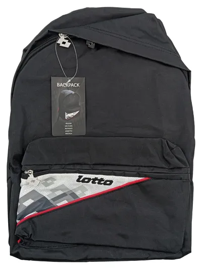 Lotto Rucksack Schwarz Sportrucksack Freizeit Schulrucksack Backpack