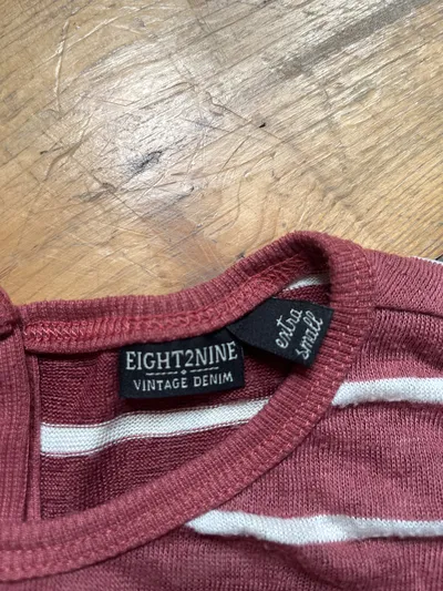 Eight2Nine Damen Pullover Gr. 34 XS Rot Gestreift 3, 4-Arm Maritim