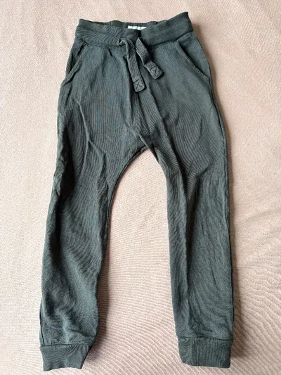 Next Jogginghose Kinder Gr. 110 Grün Baumwolle locker geschnitten