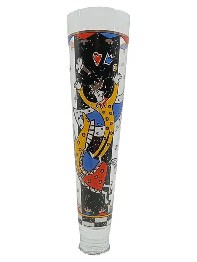 Ritzenhoff Bierglas Michal Shalev Kartenspiel Design 400ml Mehrfarbig