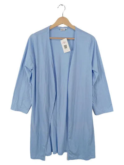 Boule Strickjacke Damen Gr. 40, L Blau Langarm Offen Basic
