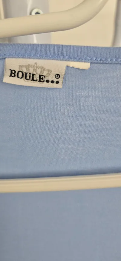 Boule Strickjacke Damen Gr. 40, L Blau Langarm Offen Basic