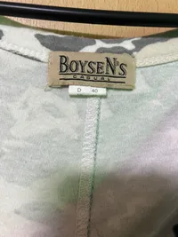 Boysen's Casual Sommerkleid Damen Gr. 40 Blumenmuster Grau Ärmellos 3