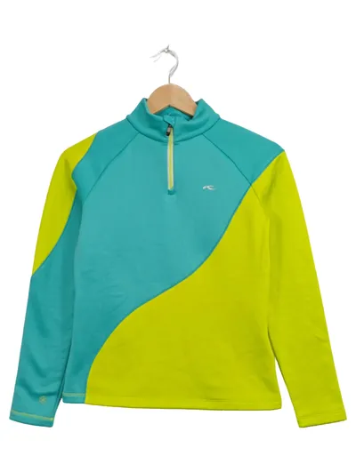 KJUS Funktionsshirt Pullover Kinder Gr. 152 Türkis Sportlich Langarm