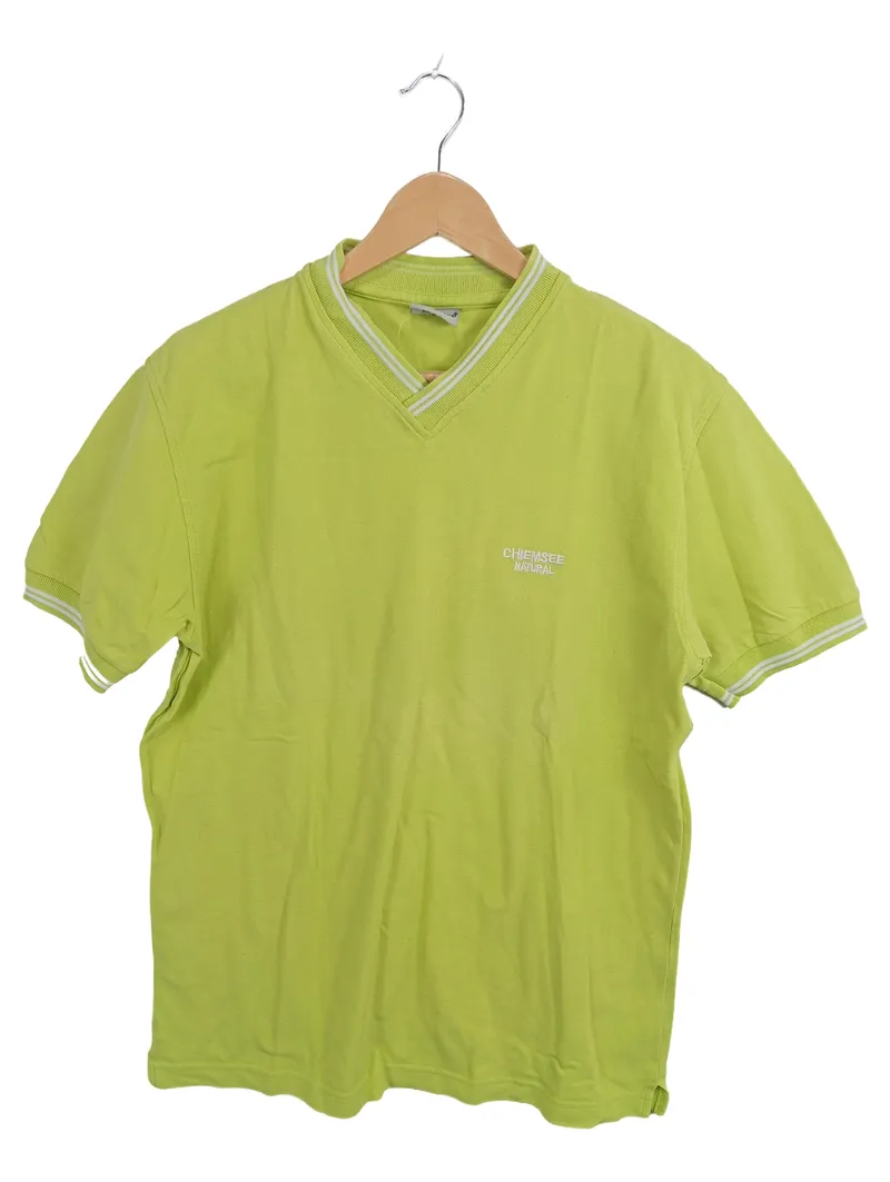 Chiemsee Natural Poloshirt Herren Gr. M Grün V-Ausschnitt Kurzarm 1