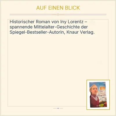 Die verkaufte Sängerin - Iny Lorentz Historischer Roman Knaur