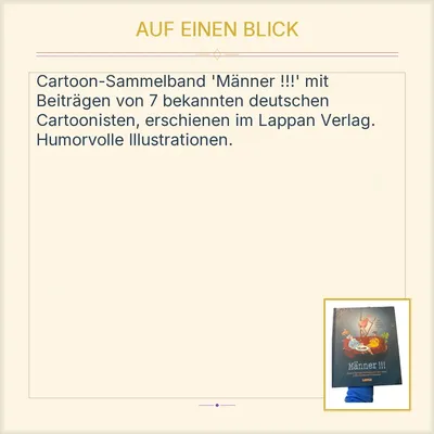 Männer !!! Lappan Cartoons Bengen Butschkow Fred Günter Mette Plikat Humorbuch