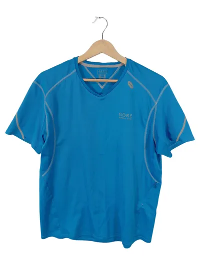 GORE RUNNING WEAR Herren Sport T-Shirt Blau Gr. XL Kurzarm Logo