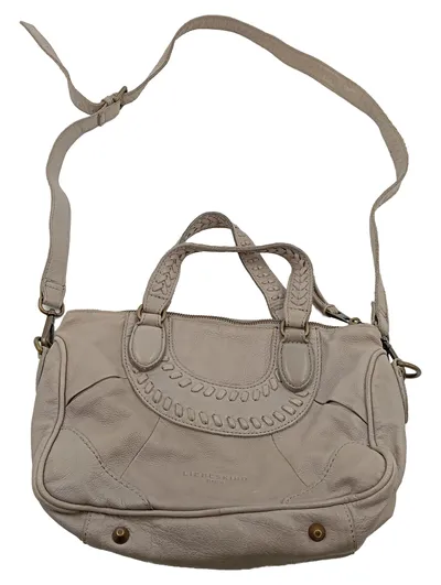 LIEBESKIND BERLIN Damen Henkeltasche Umhängetasche Leder Grau Casual