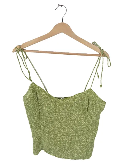 Abercrombie & Fitch Damen Top Gr. 38 M Grün Blumenmuster Träger