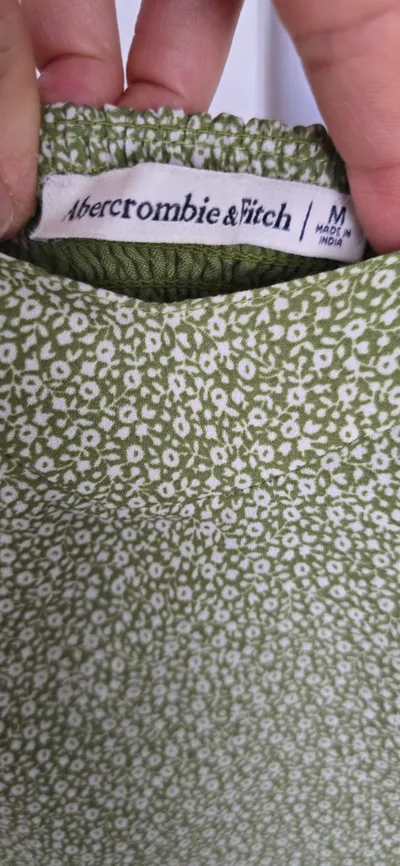 Abercrombie & Fitch Damen Top Gr. 38 M Grün Blumenmuster Träger