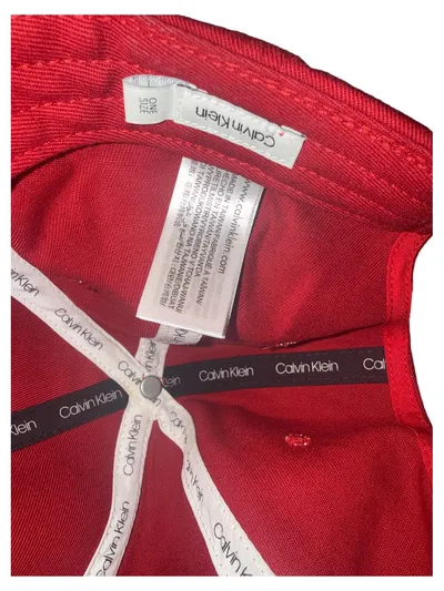Calvin Klein Cap Kappe Herren Rot Baumwolle Minimalistisch Logo UNI