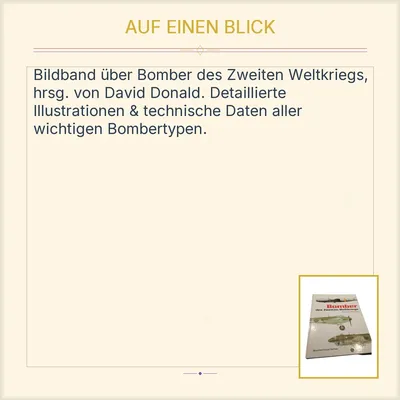 Bildband Bomber des Zweiten Weltkriegs David Donald Bechtermünz Verlag
