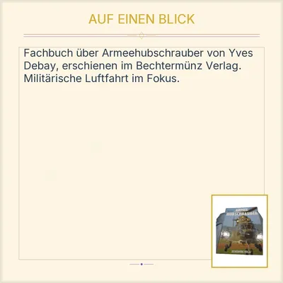 Armee Hubschrauber Yves Debay Bechtermünz Verlag Militär Luftfahrt Fachbuch