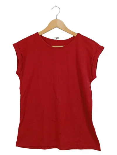 Boysen's Damen T-Shirt Gr. 32/XXS Rot Basic Kurzarm Baumwolle