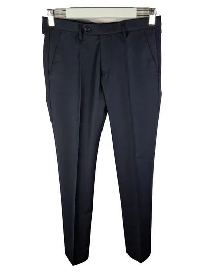 Wormland Anzughose Herren Slim Fit Gr. 44 Navy Blau Schurwolle