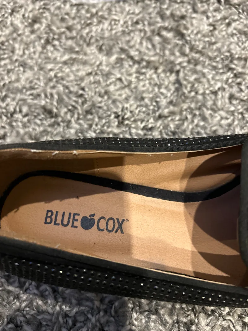 BLUE COX Damen Loafer Slipper Strassbesatz Schwarz Gr. 39 Slip-On 3