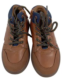 BOY London Kinder Stiefel Gr. 27 Braun Blau Mid-Top Schnürstiefel 2