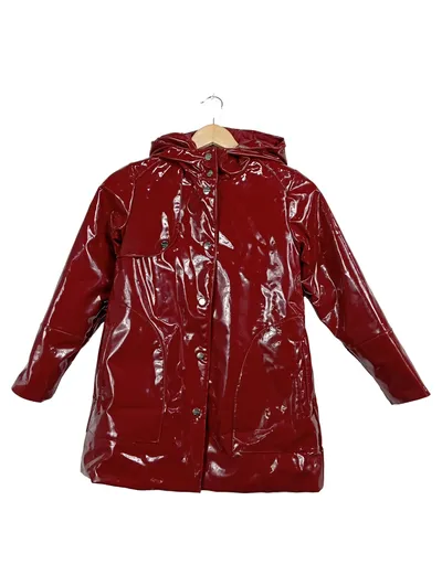 Jacadi Kinder Mädchen Regenjacke Windjacke Bordeauxrot Gr. 140