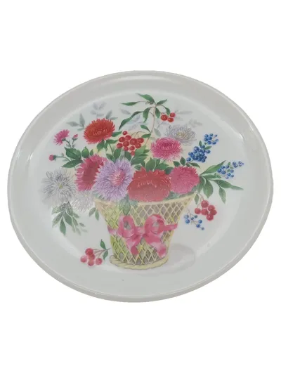 Johann Seltmann Vohenstrauß Sammelteller Blumenkorb Bavaria Porzellan 209
