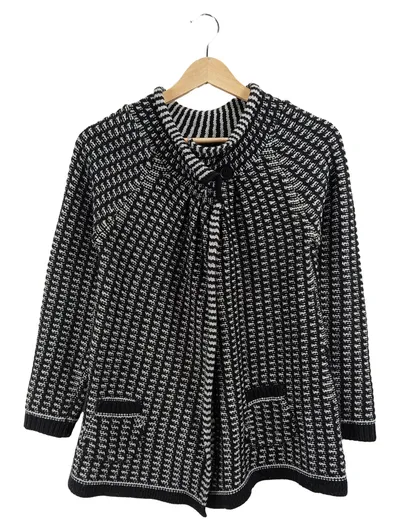 Apricot Damen Strickjacke Gr. 38 M Schwarz Gestreift