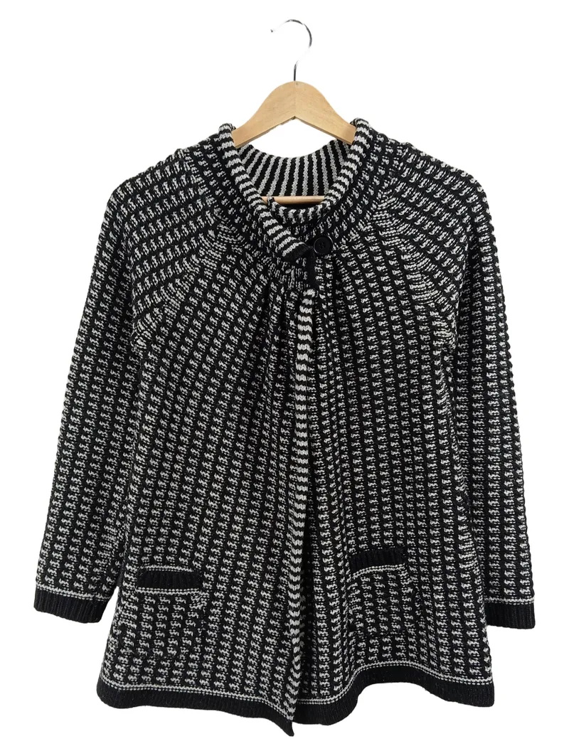 Apricot Damen Strickjacke Gr. 38 M Schwarz Gestreift 1