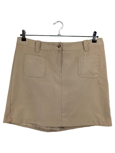 Esprit Damen Minirock Beige Gr. 42 XL Casual Sportrock mit Taschen