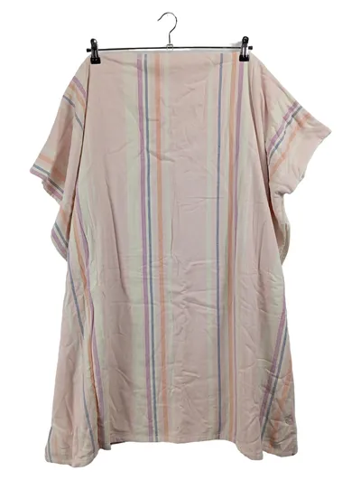 Tchibo 2in1 Badeponcho Badetuch Poncho Damen Einheitsgröße Rosa Gestreift