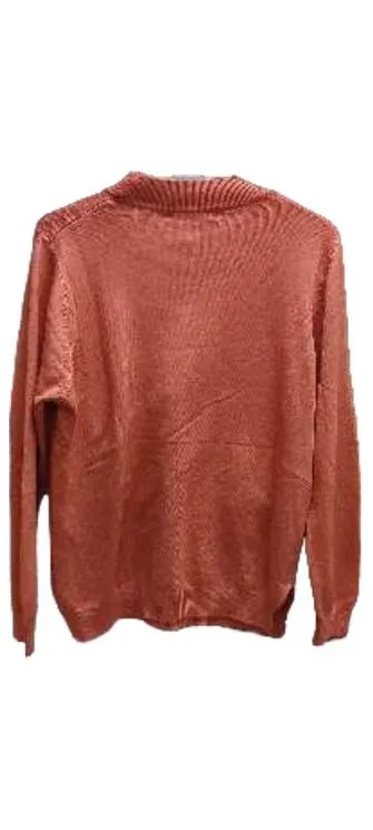 FilmCult Damen Strickpullover Orange Gr. 38 M Perlen Klassisch 3