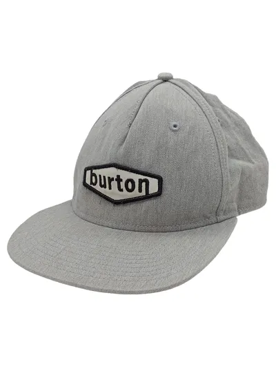 Burton Snapback Cap Einheitsgröße Grau 100% Baumwolle Basecap Unisex