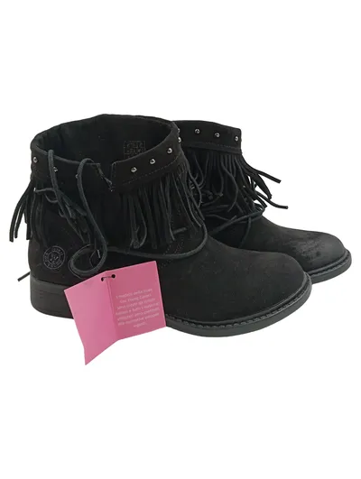 You Young Coveri Damen Stiefelette Fransen Nieten Schwarz Gr. 37 Boho