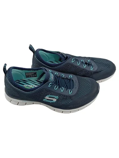 Skechers Damen Slipper Turnschuhe Blau Gr. 37 Air-Cooled Memory Foam