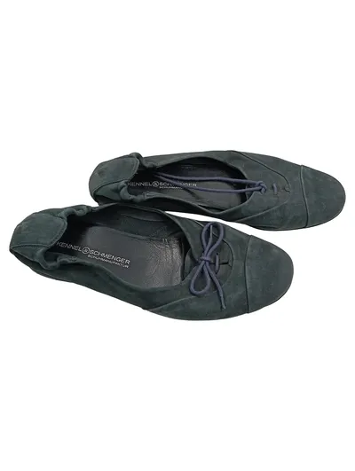 Kennel & Schmenger Damen Ballerinas Wildleder Petrol Gr. 38 Schleife