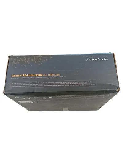 leds.de Cluster LED-Lichterkette 1500 LEDs Warmweiß 19m Innen Außen IP44