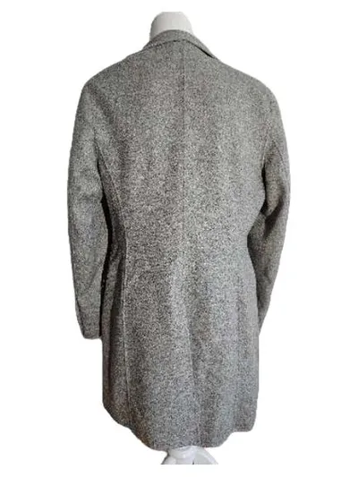 ST. EMILE Damen Wollmantel Gr. 40 Grau Kaschmir Stehkragen Klassisch