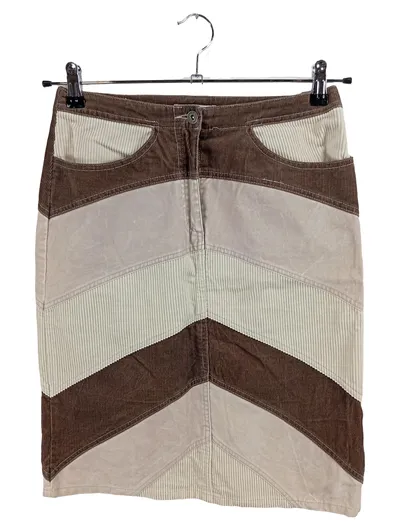 s.Oliver Cordrock Damen Patchwork Braun Gr. 36 Casual